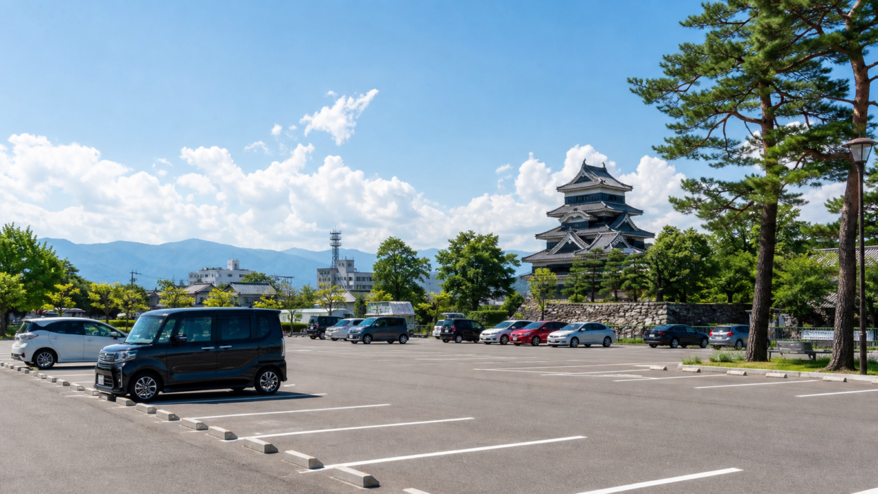 松本城の駐車場 アイキャッチ