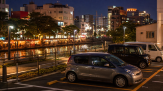 中洲川端の駐車場 屋台 観光